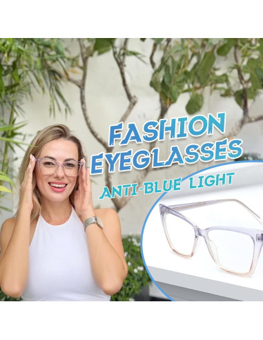 Gafas de lectura TR90 anti luz azul para mujeres 1.75D