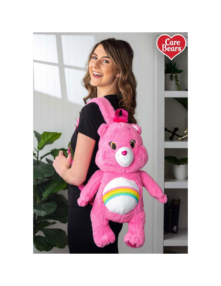 Mochila Cheer Bear Care Bears 50x20 cm Pelaje Sintético