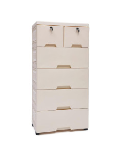 Cajonera Plástica Cerrable Weglae HS6954112 5 Cajones 84cm