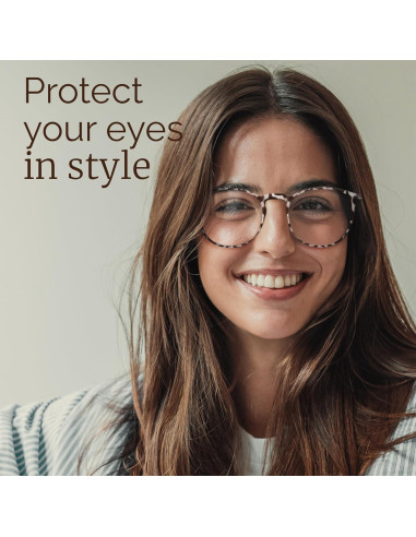 Gafas de luz azul IBOANN unisex UV400, 2 unidades, negro y ámbar