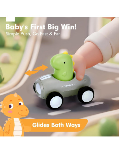 Coche de Empuje Hahaland para Niños 1-3 Años con Música y Luz
