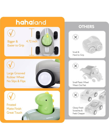 Coche de Empuje Hahaland para Niños 1-3 Años con Música y Luz