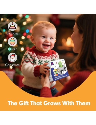 Coche de Empuje Hahaland para Niños 1-3 Años con Música y Luz