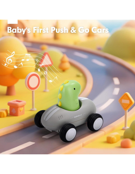 Coche de Empuje Hahaland para Niños 1-3 Años con Música y Luz