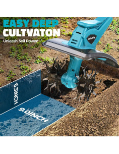 Cultivador Inalámbrico MtiolHig para Jardín 18V Sin Batería 2