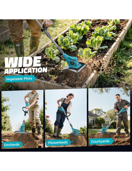 Cultivador Inalámbrico MtiolHig para Jardín 18V Sin Batería
