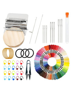 Telar de Remiendos Mini Allazone 14 Ganchos con 50 Hilos