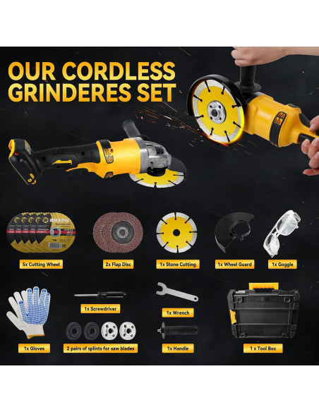 Amoladora Angular Inalámbrica DEWALT 20V 125mm 10000RPM