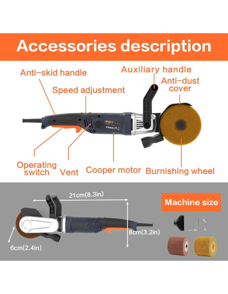 Máquina de Pulido MAXXT R7402-120-1 1300W 6 Velocidades Máquina de Pulido MAXXT R7402-120-1 1300W 6 Velocidades