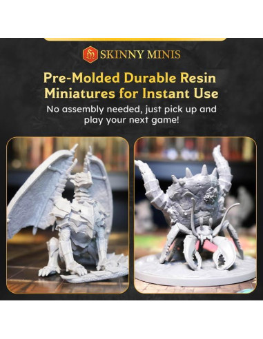 Paquete Mega de Minis 3D D&D - Miniaturas Sin Pintar 1.36 kg