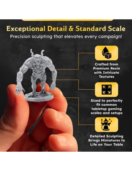 Paquete Mega de Minis 3D D&D - Miniaturas Sin Pintar 1.36 kg