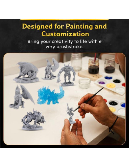 Paquete Mega de Minis 3D D&D - Miniaturas Sin Pintar 1.36 kg