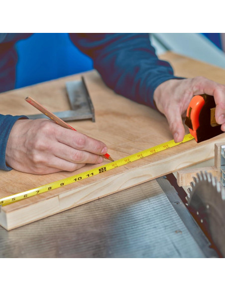 3 Cintas Métricas Retráctiles ABUDDER 3.05m 4.88m 7.62m Naranja