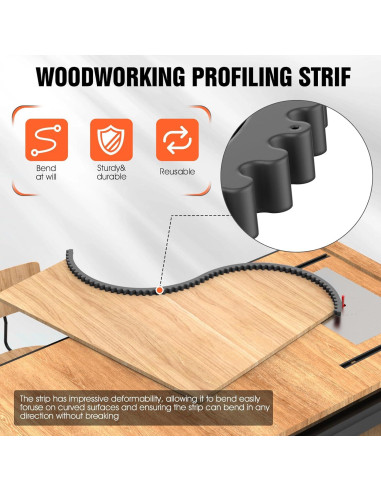 Guía de Router Edge Pisman 100cm Plástico para Fresado Curvas