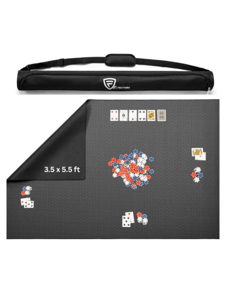 Tapete de Juego de Mesa Neopreno Feltectors 106.68x167.64cm Negro