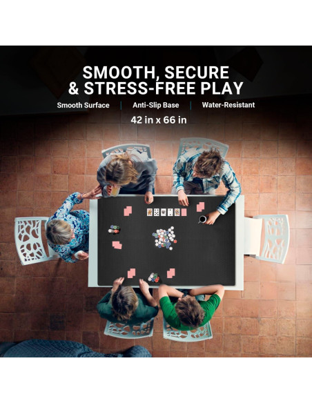 Tapete de Juego de Mesa Neopreno Feltectors 106.68x167.64cm Negro