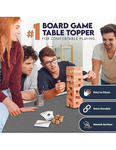 Tapete de Juego de Mesa Neopreno Feltectors 106.68x167.64cm Negro