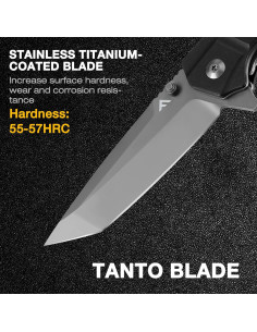 Cuchillo Plegable FLISSA con Hoja Tanto y Bloqueo de Liner 2