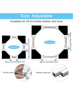 Kit de Apilamiento Universal KISSCORE 29" para Lavadora y Secadora 2