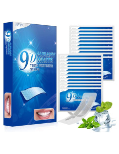 Tiras Blanqueadoras de Dientes 9D AURANY - 21 Pares para Sensibles
