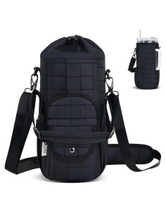 Bolsa Portabotellas de Agua BYXEPA Negra con 4 Bolsillos