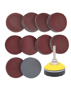 100 Discos de Lijado 5 cm Grano 80-3000 con Almohadilla Adwikoso