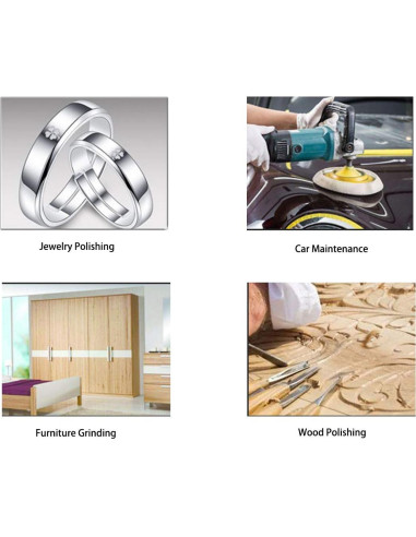 100 Discos de Lijado 5 cm Grano 80-3000 con Almohadilla Adwikoso