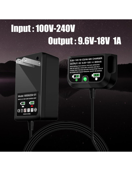 2 Baterías 4500mAh HPB18 y Cargador Black and Decker 18V