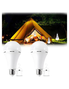 2Pack Bombilla LED de Emergencia Recargable LingWarm 15W 1500lm