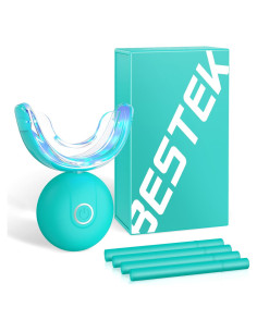 Kit de Blanqueamiento Dental BESTEK - Luz LED 32X, Gel 35% - Azul