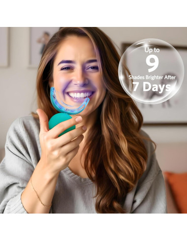 Kit de Blanqueamiento Dental BESTEK - Luz LED 32X, Gel 35% - Azul