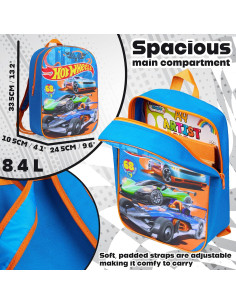 Mochila Hot Wheels Get Trend para Niños 33.5x24.5cm Azul 2