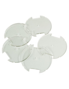 Base Circular Notchada 50mm LITKO Acrílico Transparente