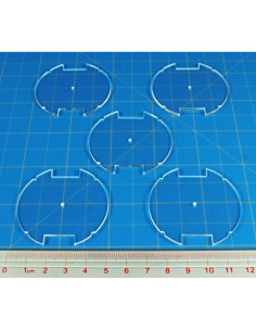 Base Circular Notchada 50mm LITKO Acrílico Transparente 2