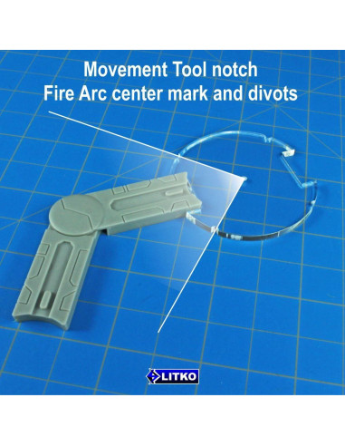 Base Circular Notchada 50mm LITKO Acrílico Transparente