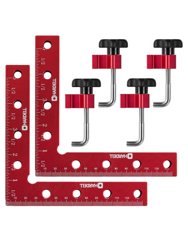 Abrazaderas de Esquina 90 Grados HARDELL 14x14cm Aluminio