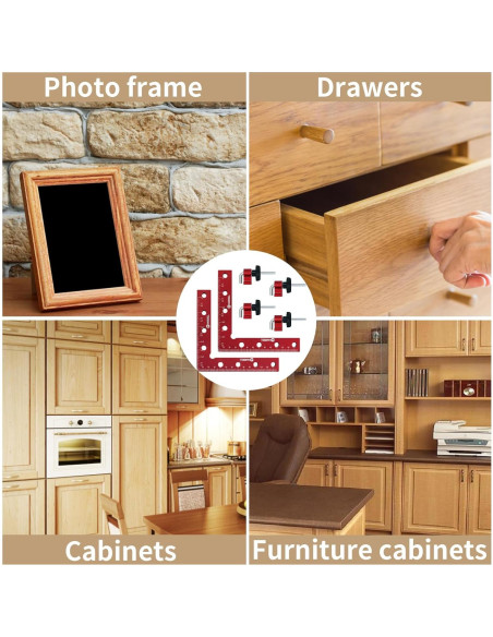 Abrazaderas de Esquina 90 Grados HARDELL 14x14cm Aluminio