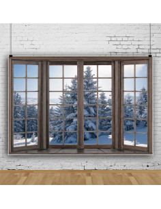 Fondo de Fotografía Vinilo Yeele 3x2.5m Invierno Bosque 2