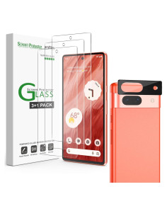 Protector de Pantalla Vidrio Templado amFilm para Google Pixel 7a - 3x + Lente