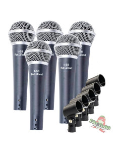Paquete de 5 Micrófonos Dinámicos Cardioides Fat Toad