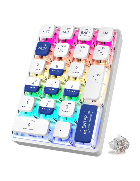 Teclado Numérico Mecánico Inalámbrico SOLAKAKA K21 RGB 21 Teclas Teclado Numérico Mecánico Inalámbrico SOLAKAKA K21 RGB 21 Teclas