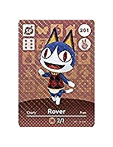 Tarjeta Amiibo Nintendo Animal Crossing Rover Serie 3