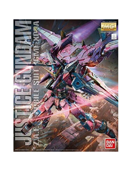 Figura Justice Gundam Seed MG Bandai 17.78 cm con accesorios Figura Justice Gundam Seed MG Bandai 17.78 cm con accesorios