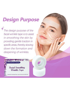 Cinta para Arrugas Faciales Leffulgent 3Roll x 10yardas 2