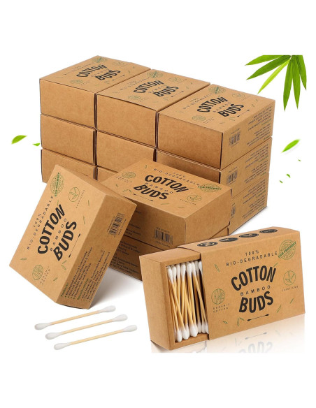 2400 Bastones de Algodón Doble Punta Threlaco - 7.4 cm