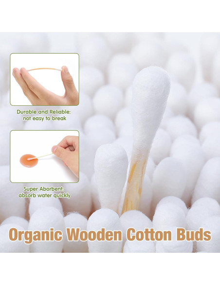 2400 Bastones de Algodón Doble Punta Threlaco - 7.4 cm