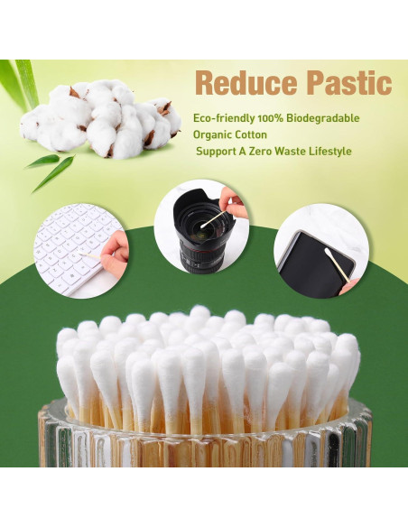 2400 Bastones de Algodón Doble Punta Threlaco - 7.4 cm