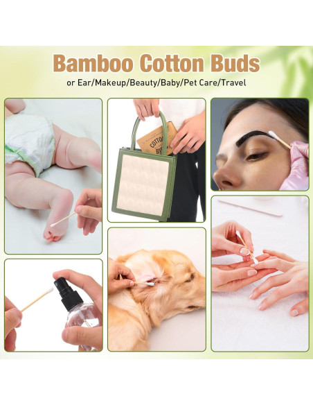 2400 Bastones de Algodón Doble Punta Threlaco - 7.4 cm