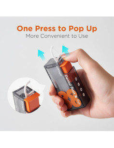 Palillos de Hilo Dental Metgoods con Dispensador Naranja - 10 Unidades 2