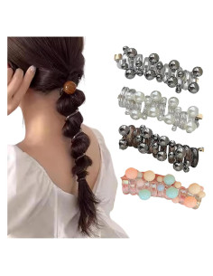 Tiras de cabello espiral elásticas Genérico 6.7cm 4Pcs